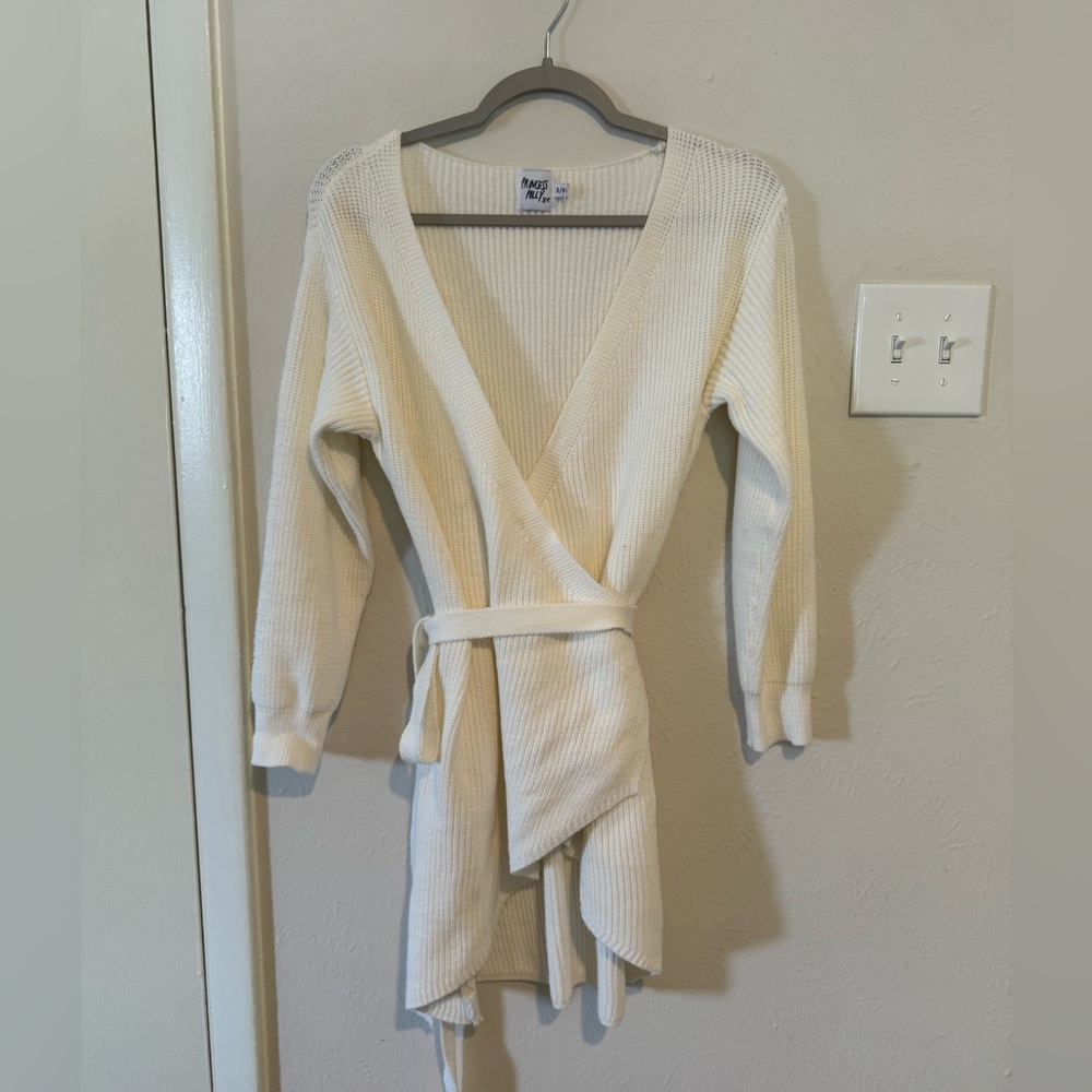 Women’s sweater wrap style dress, size small. Worn only once!